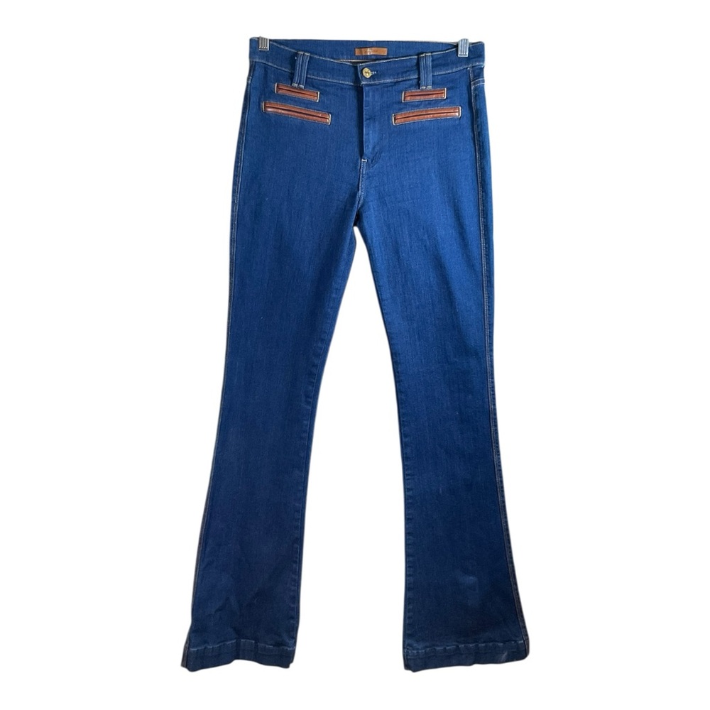 7 For All Mankind Blue Boot Cut Jeans